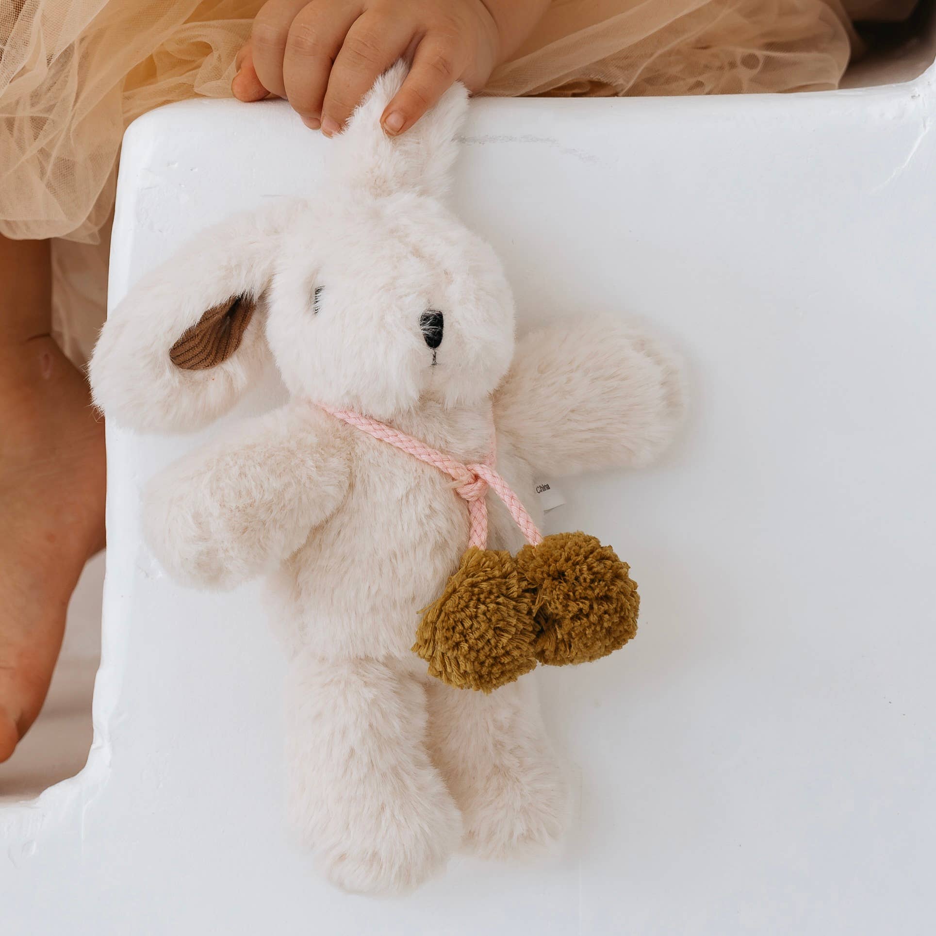 Beatrice Rabbit with Pom Poms (Vanilla Cream)