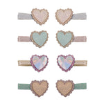Mini Hair Clips (Scalloped Heart)