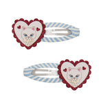 Hair Clips (Scalloped Kitty)