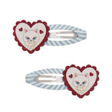 Hair Clips (Scalloped Kitty)