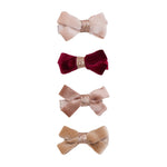 Salon Hair Clips (Glitter Velvet Bow)