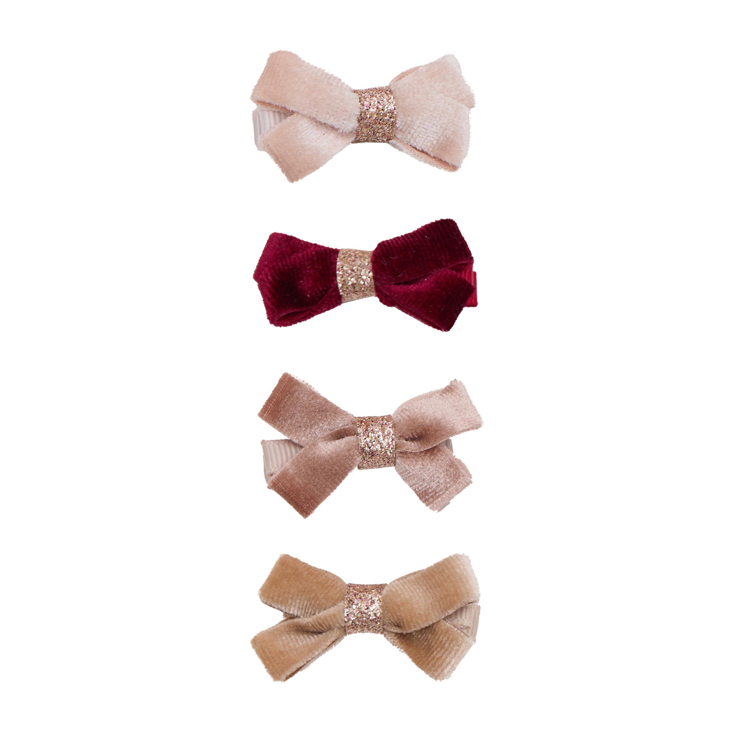 Salon Hair Clips (Glitter Velvet Bow)