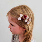 Salon Hair Clips (Glitter Velvet Bow)