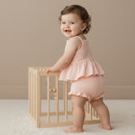 Organic Smocked Top And Bloomer Set (Blush)