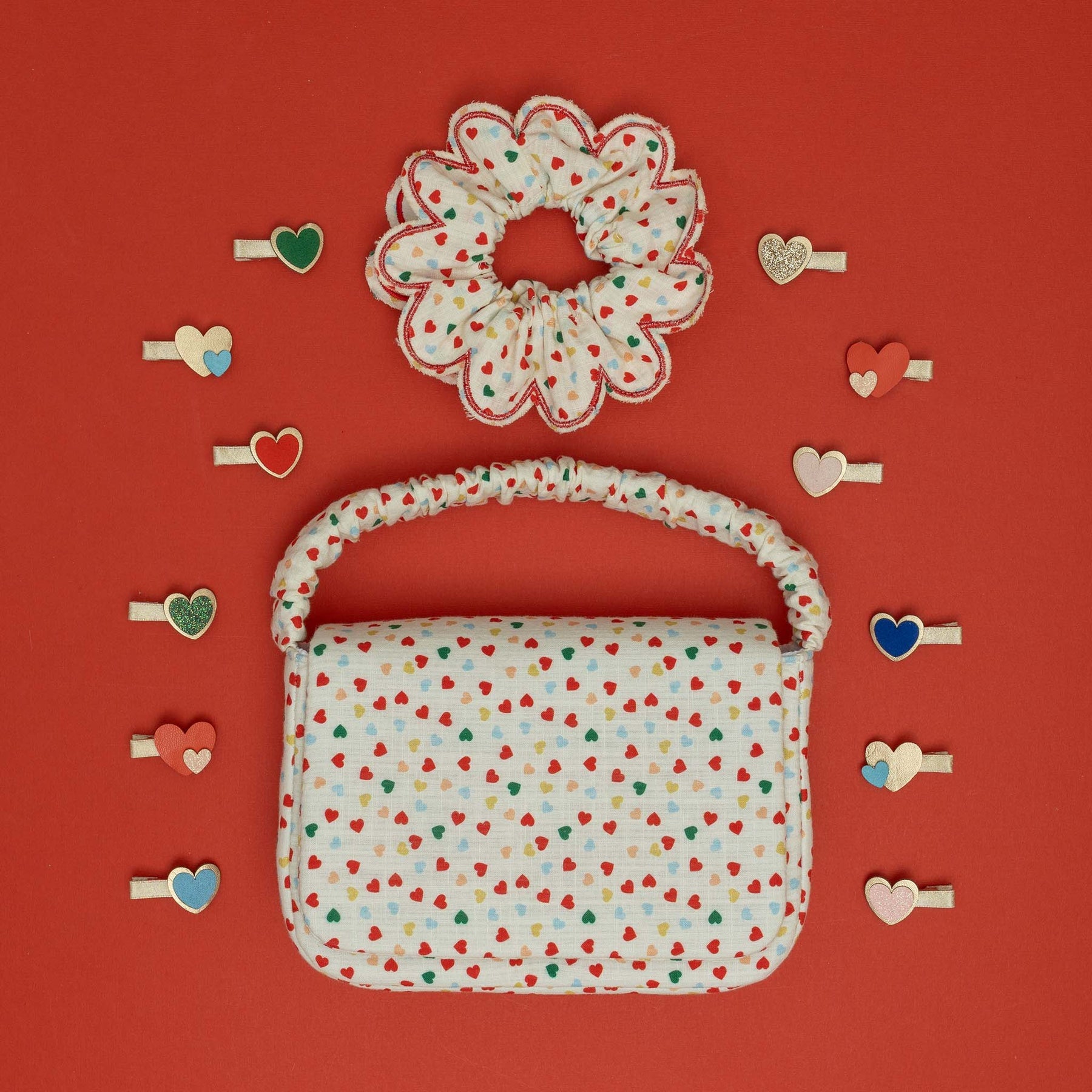 Heart Handle Bag (Cream)
