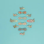 Floral Butterfly Mini Clips