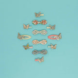 Floral Butterfly Mini Clips