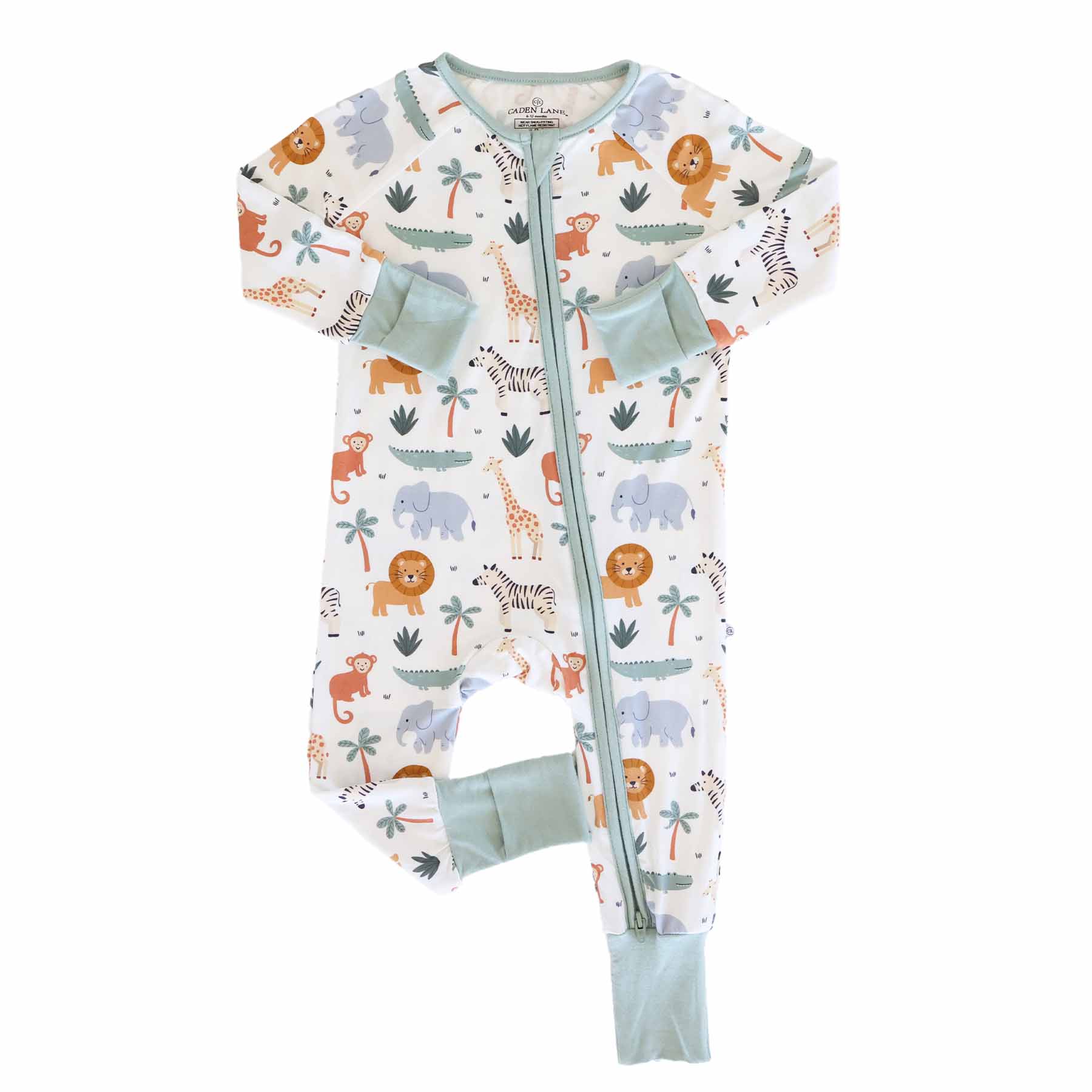 Convertible Zip Romper (Safari Snuggles)