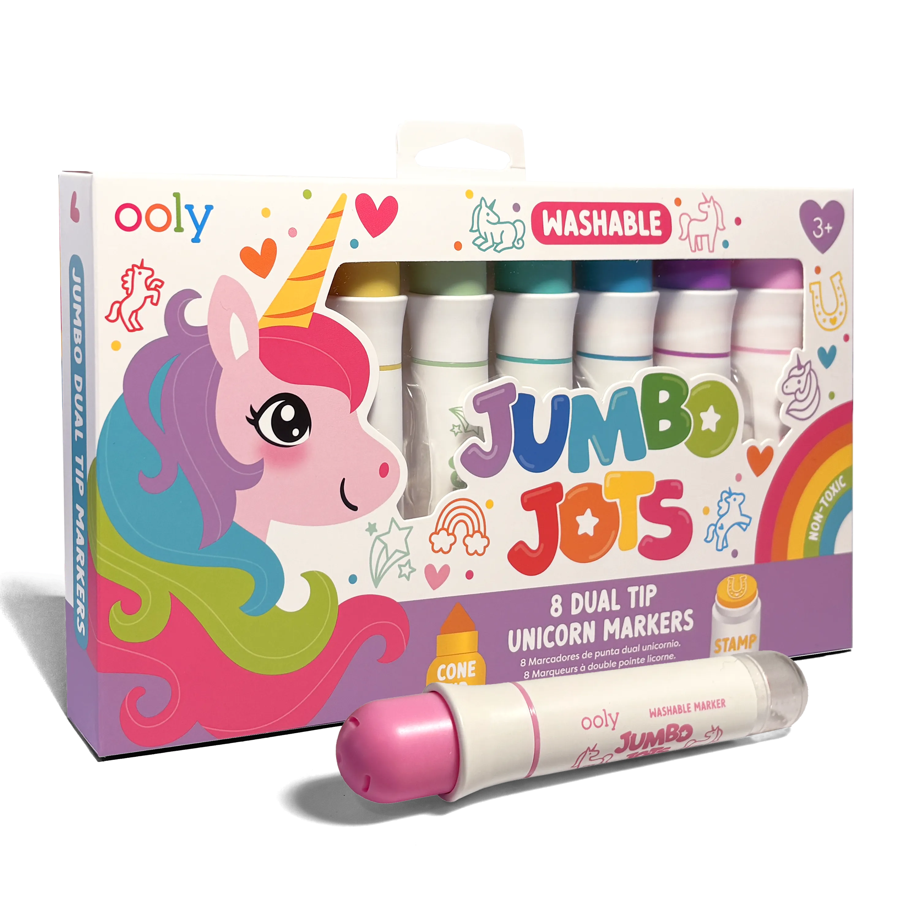 Jumbo Jots Dual Tip Unicorn Stamp Markers (Set of 8)