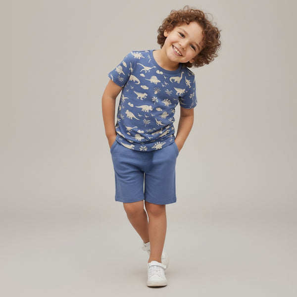 Organic Tee & Shorts Set (Dino)