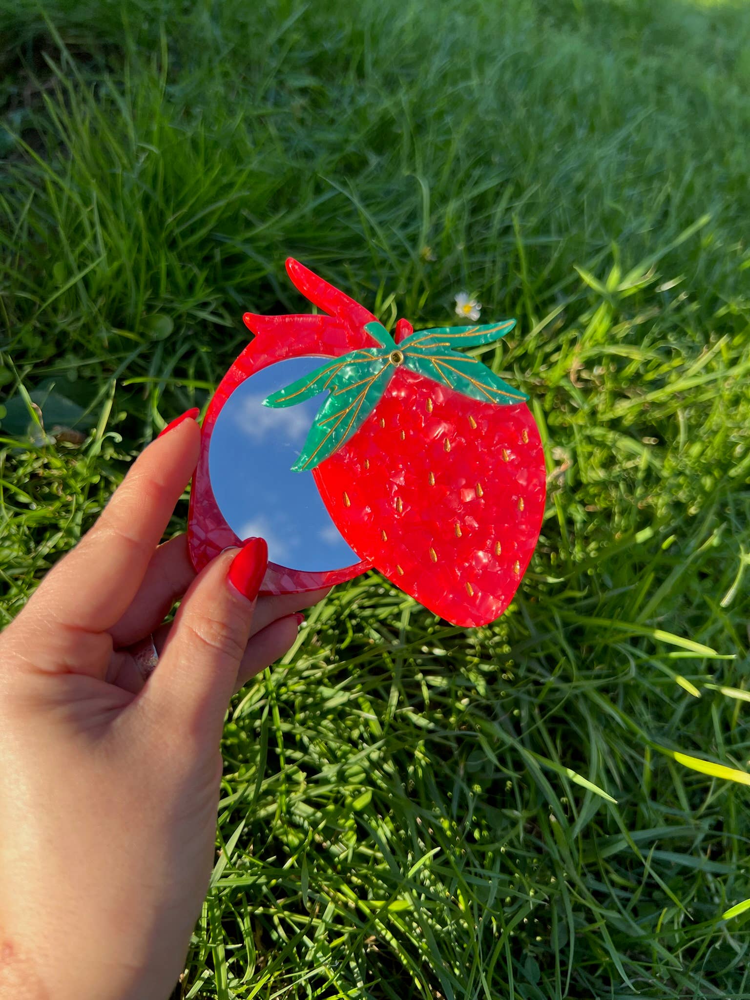Compact Mirror (Strawberry)