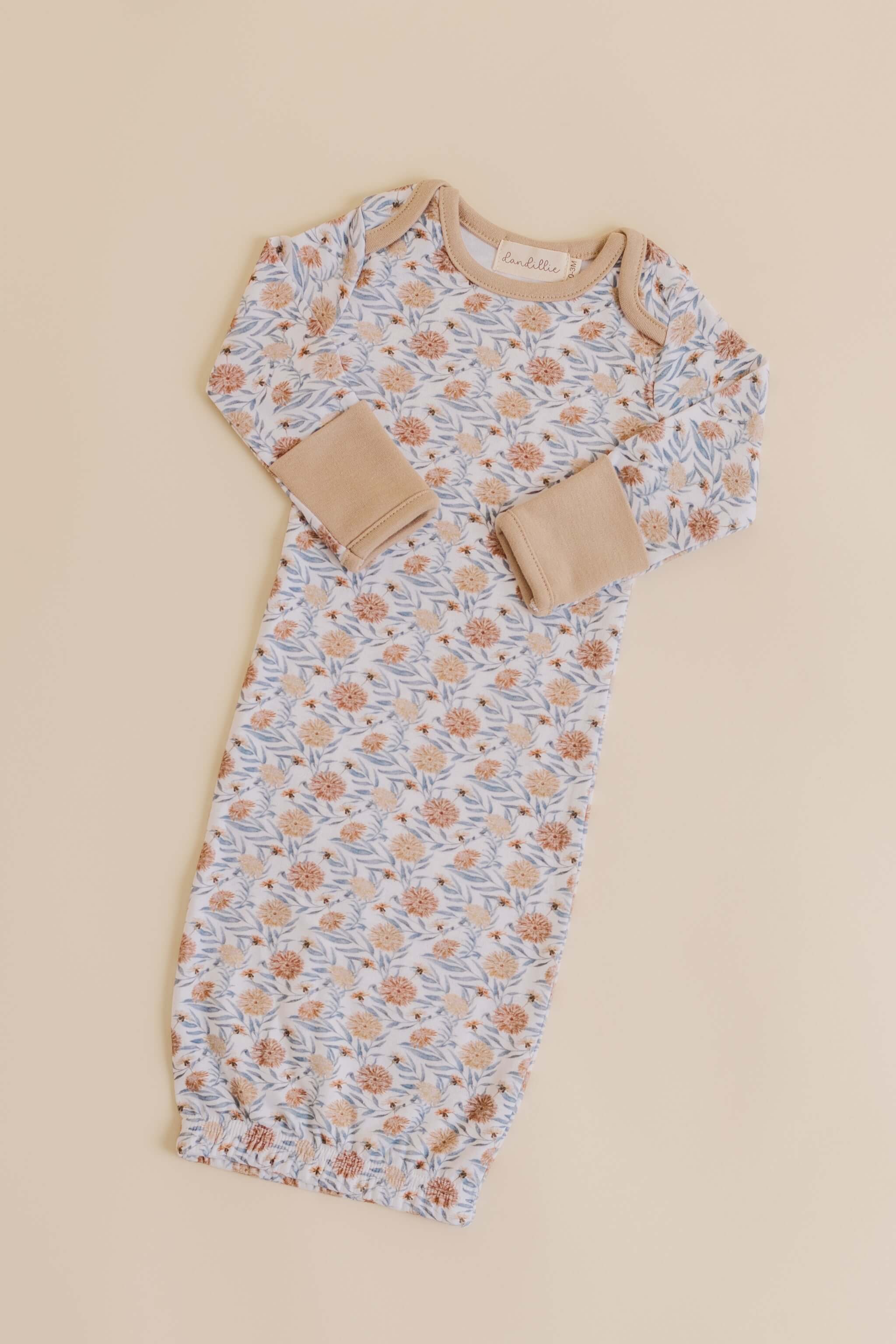 Organic Cotton Sleeper Gown (Dandelion)