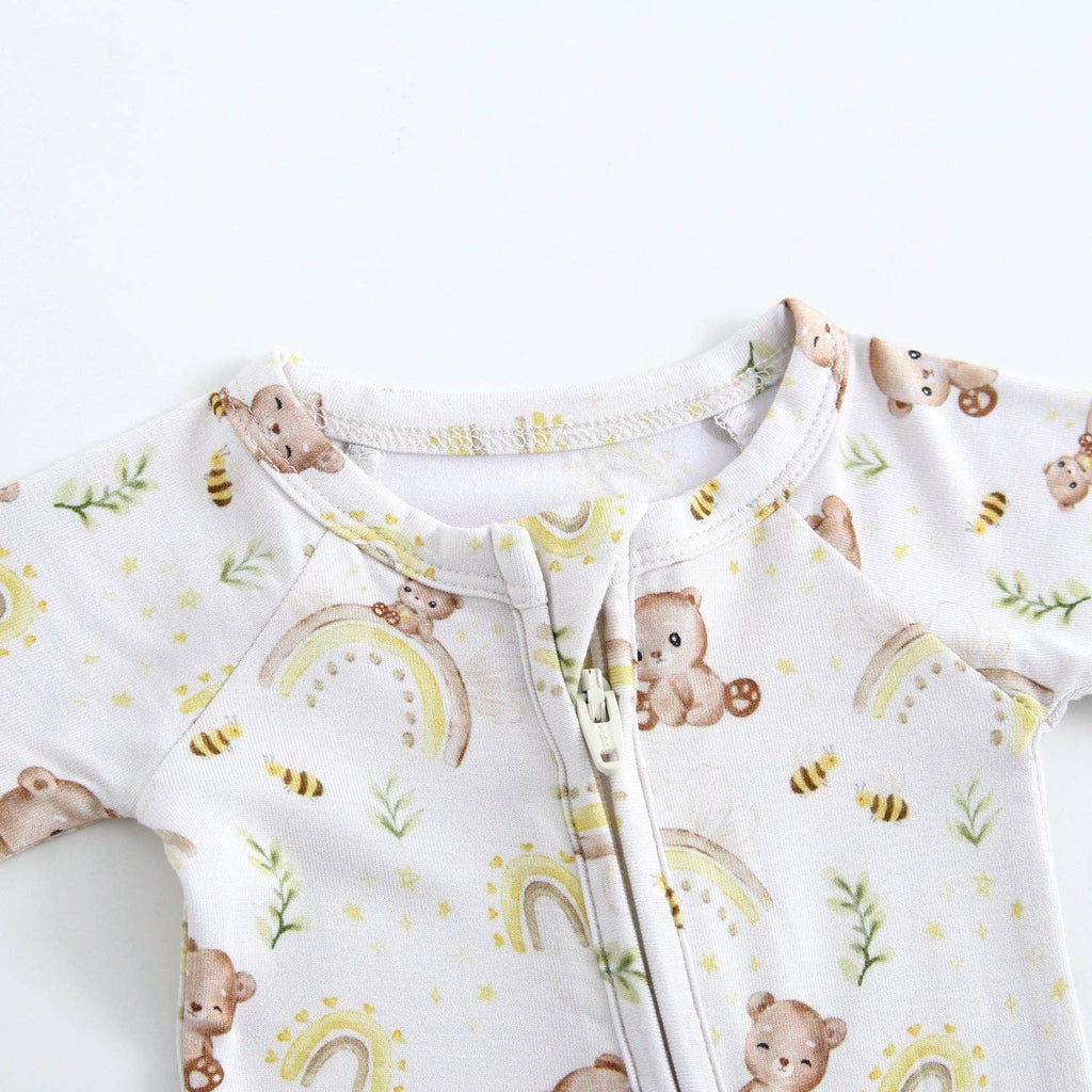 Zippered Baby Romper (Sweet as Honey)