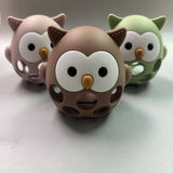 3D Owl Silicone Teether (Chocolate)