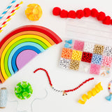DIY Stretchy Bracelet Craft Kit (Color My World Rainbow)