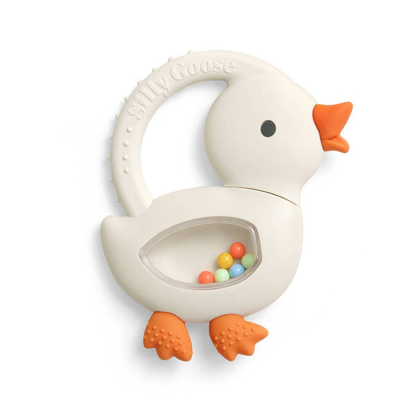 Teether with Rattle (Goose)