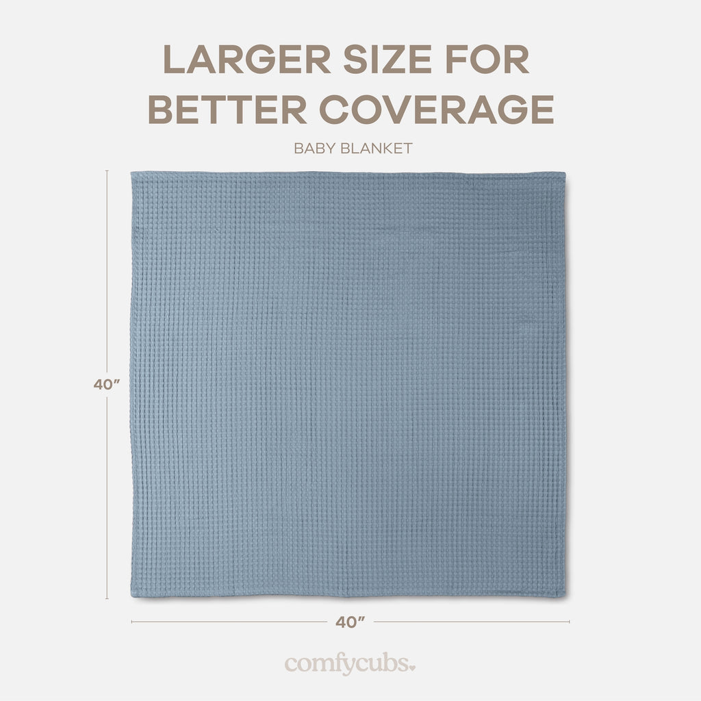 Waffle Baby Blanket (Pacific Blue)