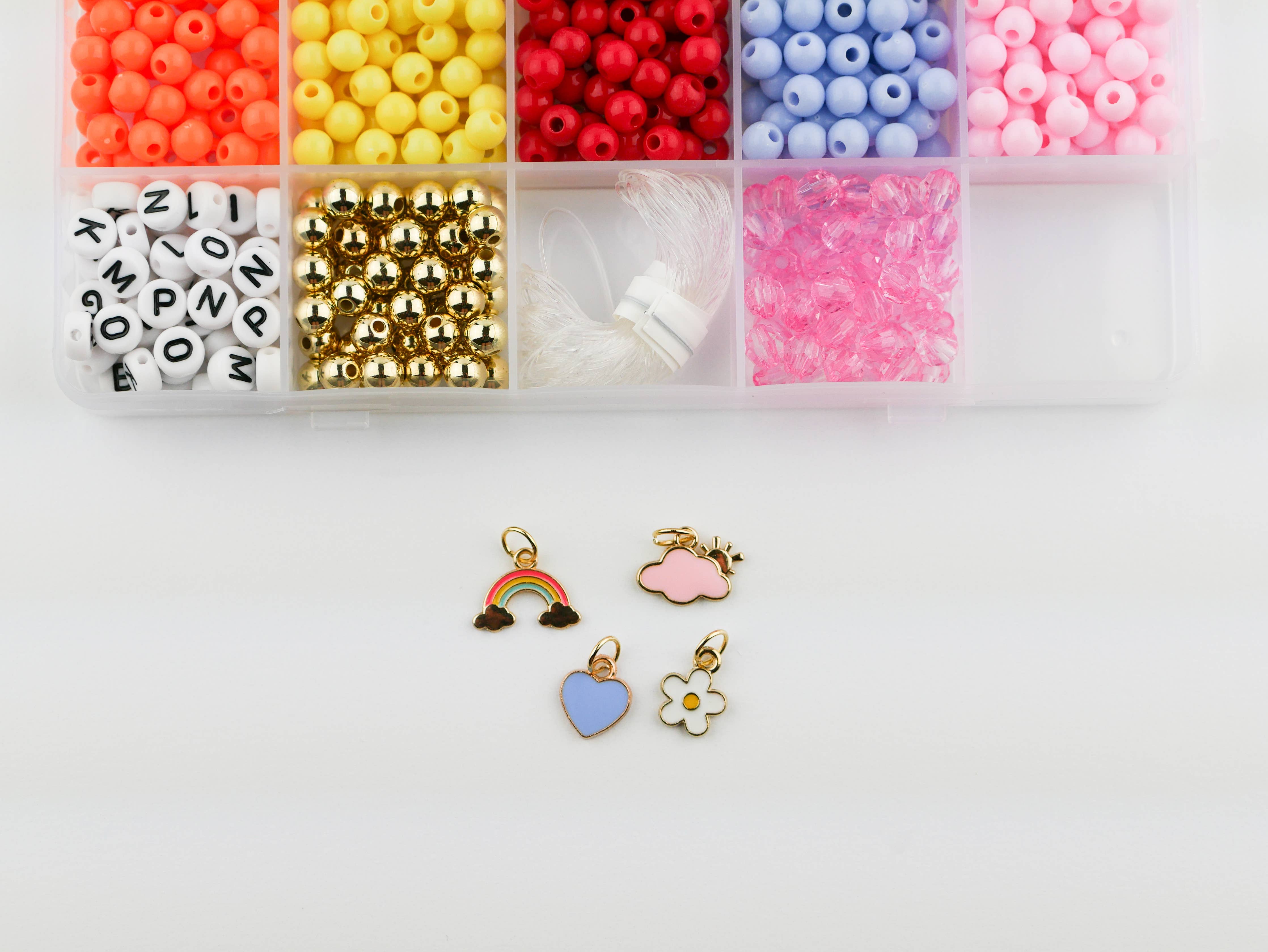 DIY Stretchy Bracelet Craft Kit (Color My World Rainbow)
