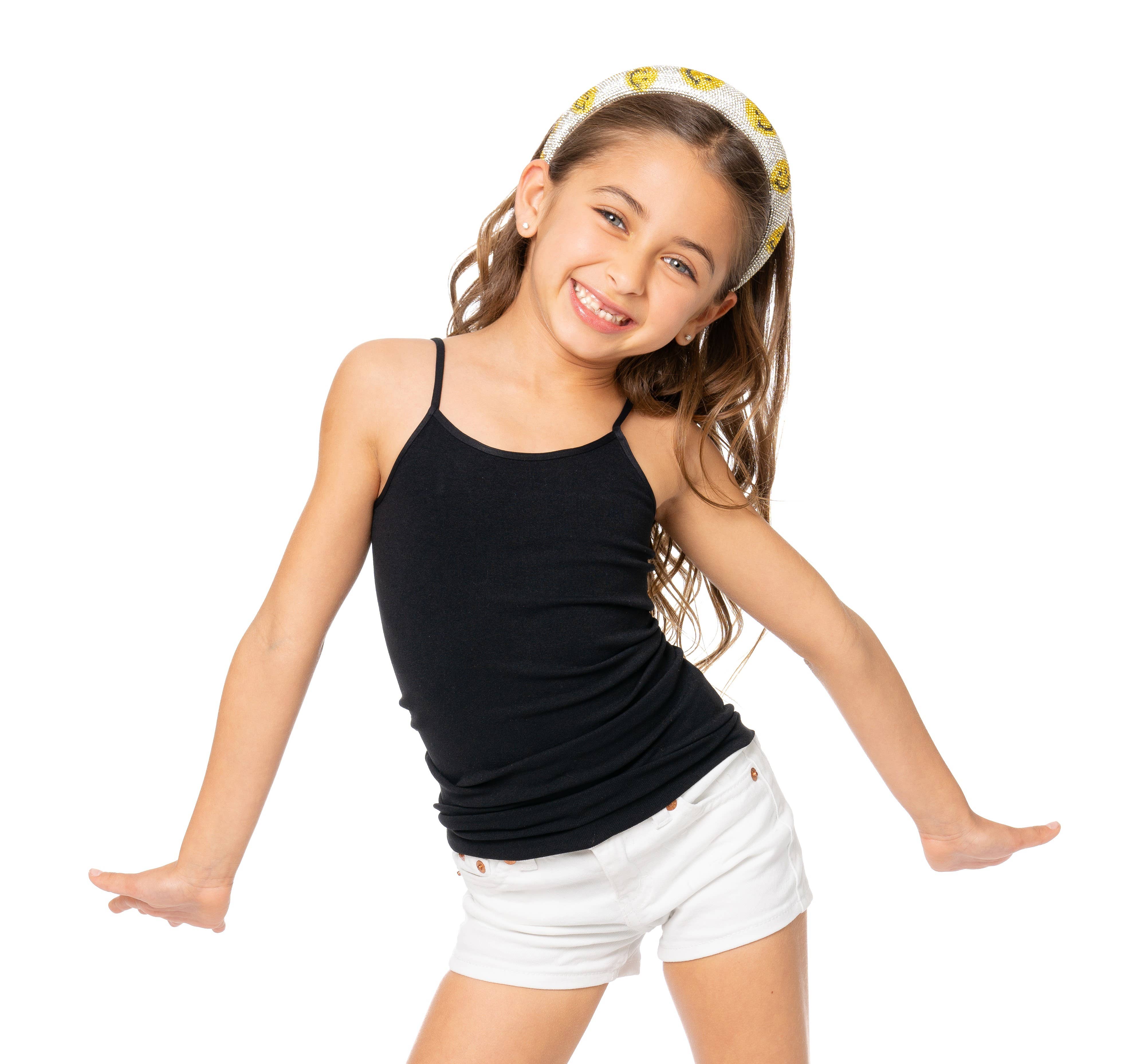 Rhinestone Happy Face Headband