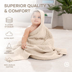 Set of 2 Hooded Baby Towel (Sand)