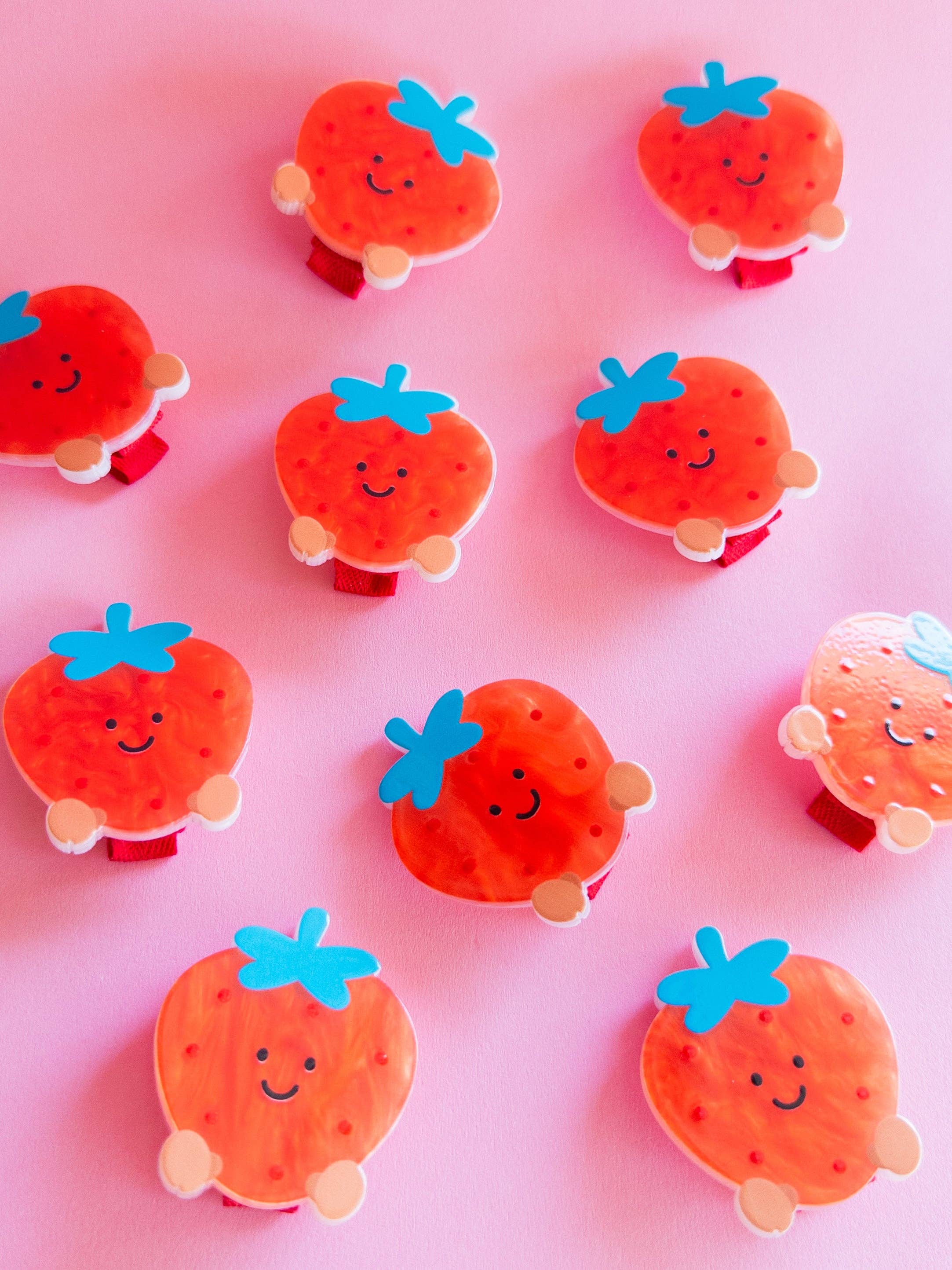 Puffy Bow Set (Strawberry)