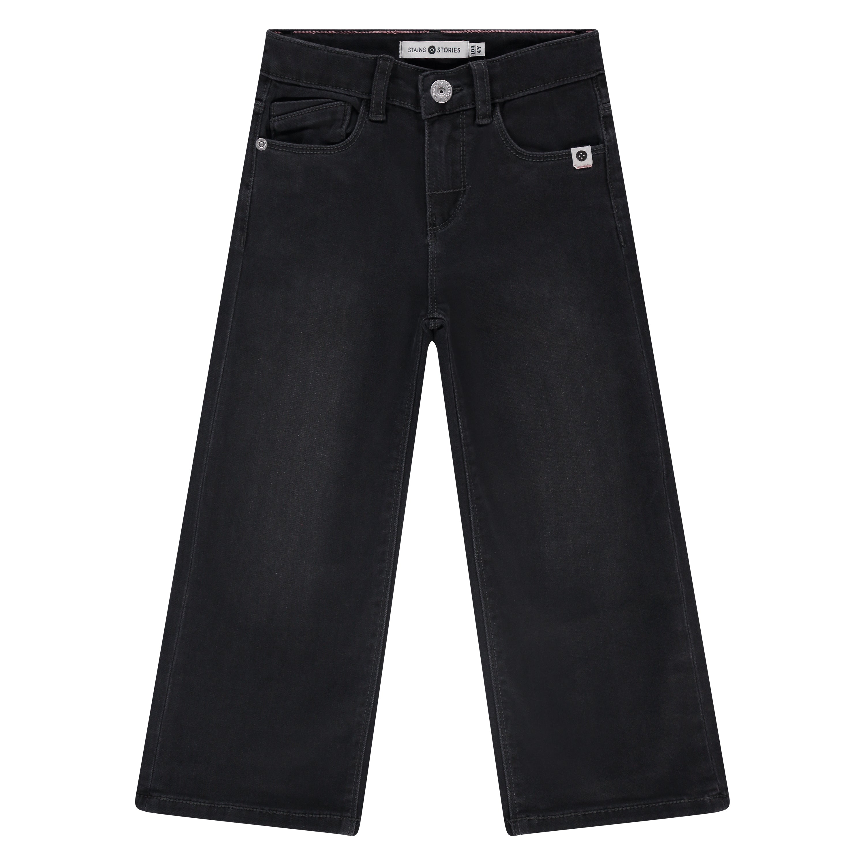 Girls Denim Wide Leg (Dark Grey Denim)