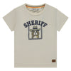 Baby Boys Short Sleeve Sheriff T-Shirt (Off White)