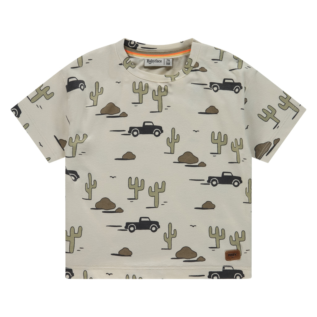 Baby Boys Short Sleeve Cactus T-Shirt (Off White)