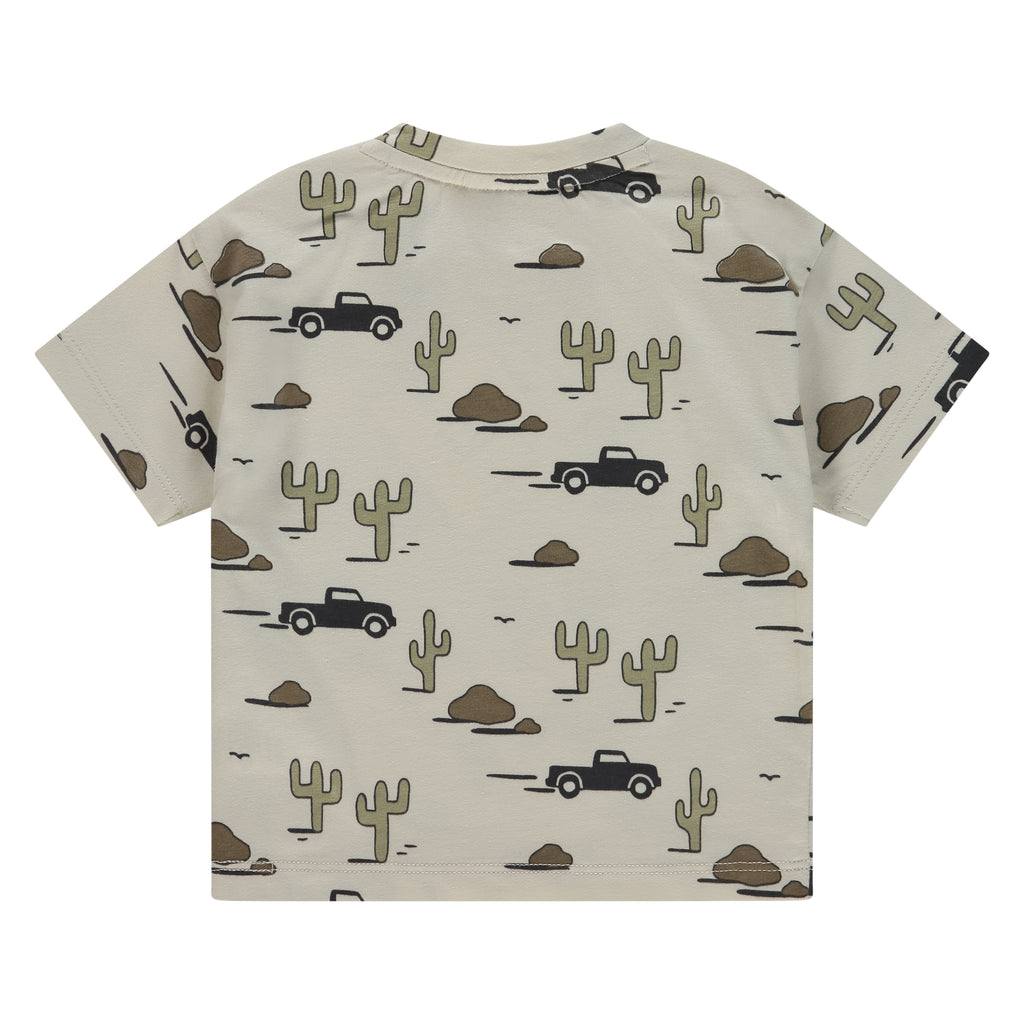 Baby Boys Short Sleeve Cactus T-Shirt (Off White)