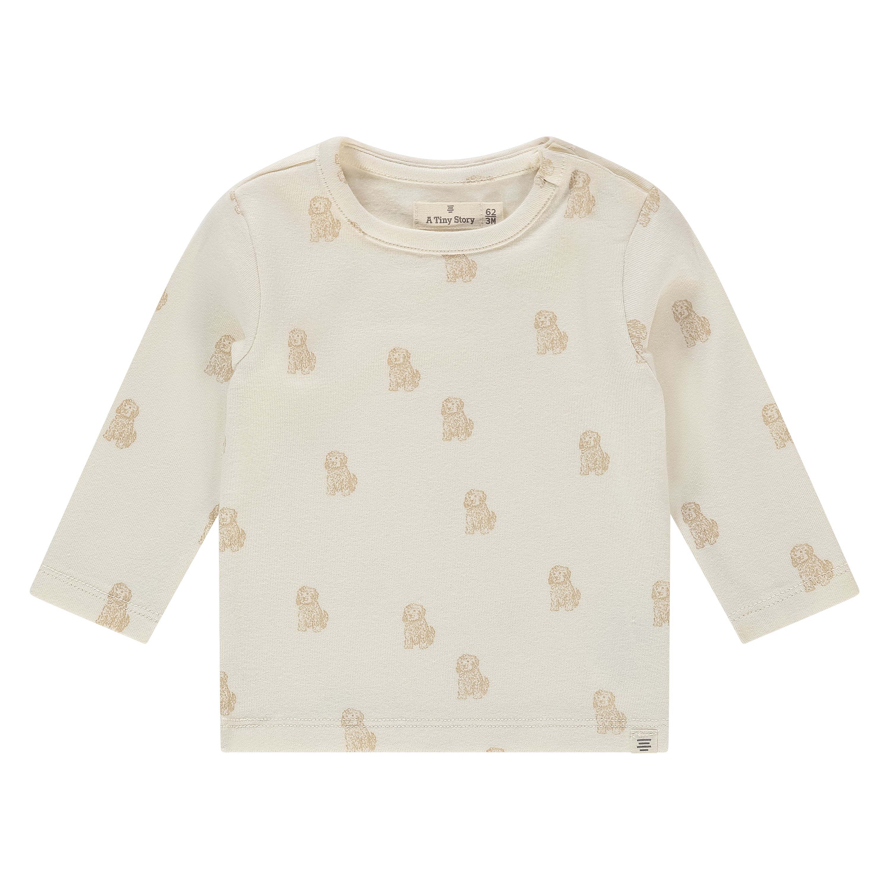 Baby Puppy Long Sleeve T-Shirt (Ecru)