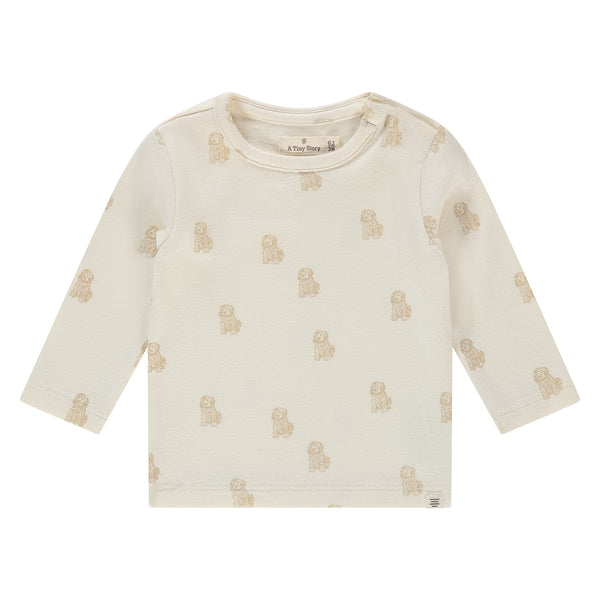 Baby Puppy Long Sleeve T-Shirt (Ecru)