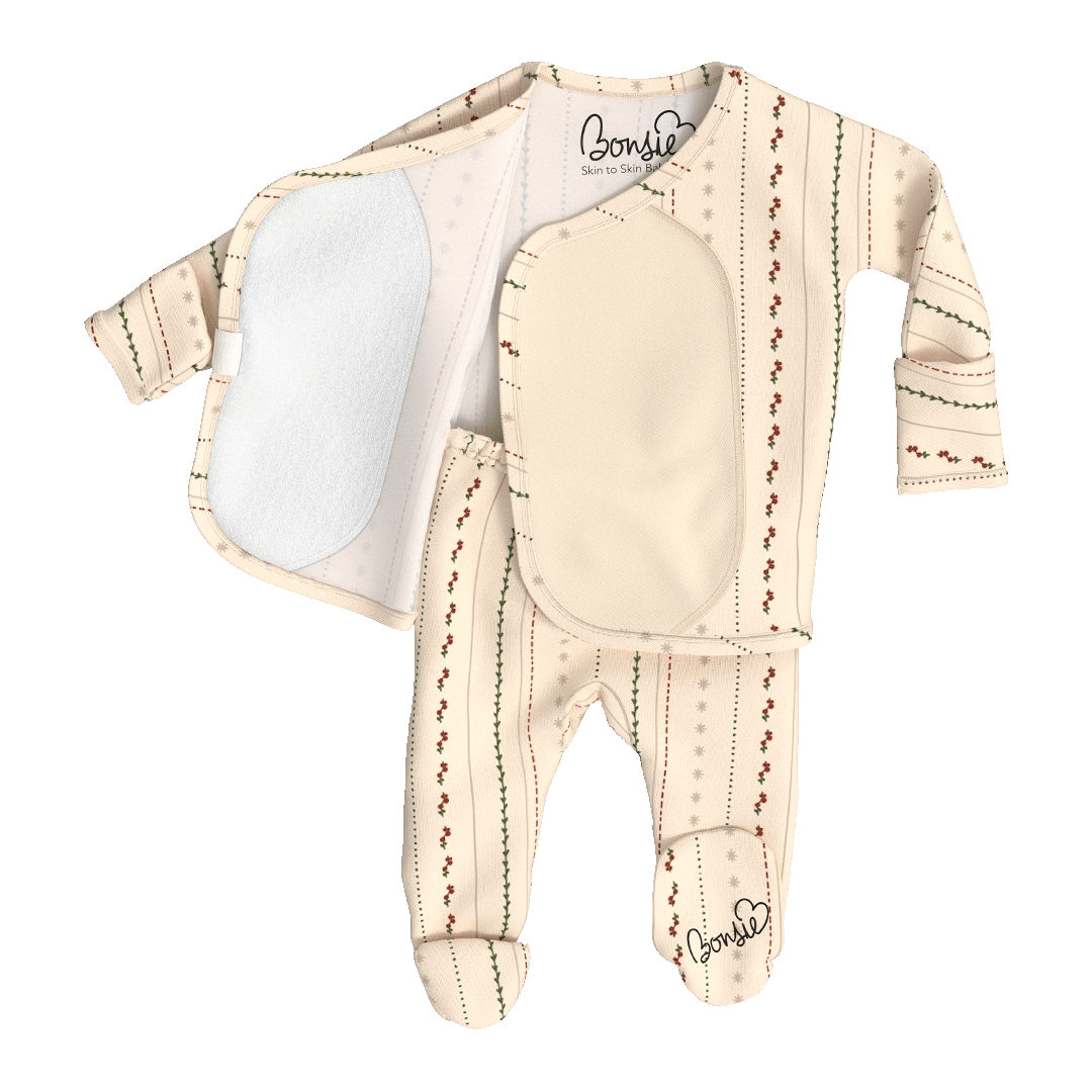 Footie & Wrap Top Baby Set (Mistletoe)