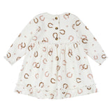 Horseshoe Print on Ribbed Dress Set
