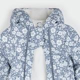 Primrose Print on Slate Hooded Baby Snowsuit
