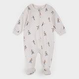 Slope Stars Footed Sleeper (Crème)