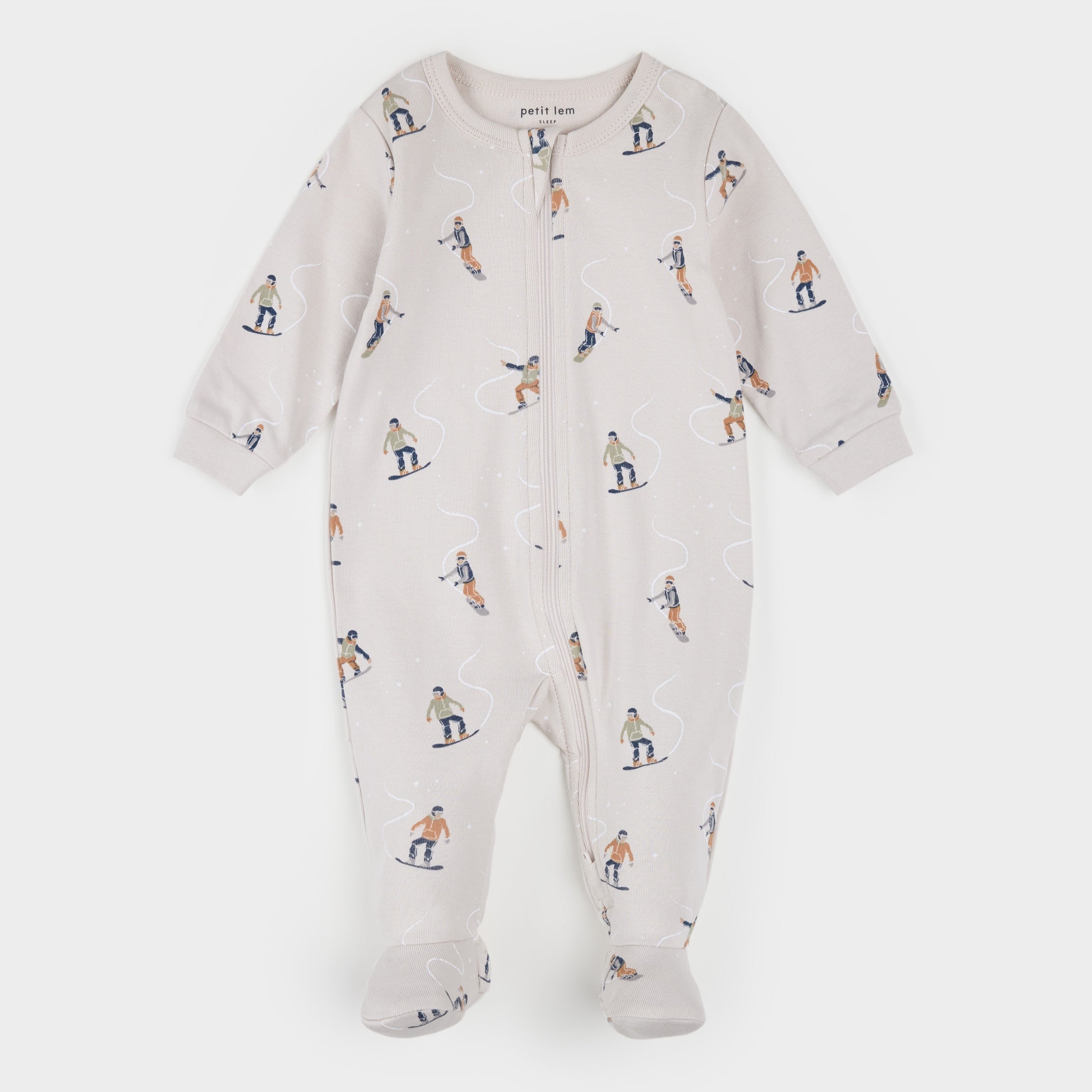 Slope Stars Footed Sleeper (Crème)