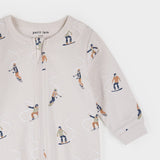 Slope Stars Footed Sleeper (Crème)