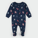 Goal Getters Footed Sleeper (Dress Blue)
