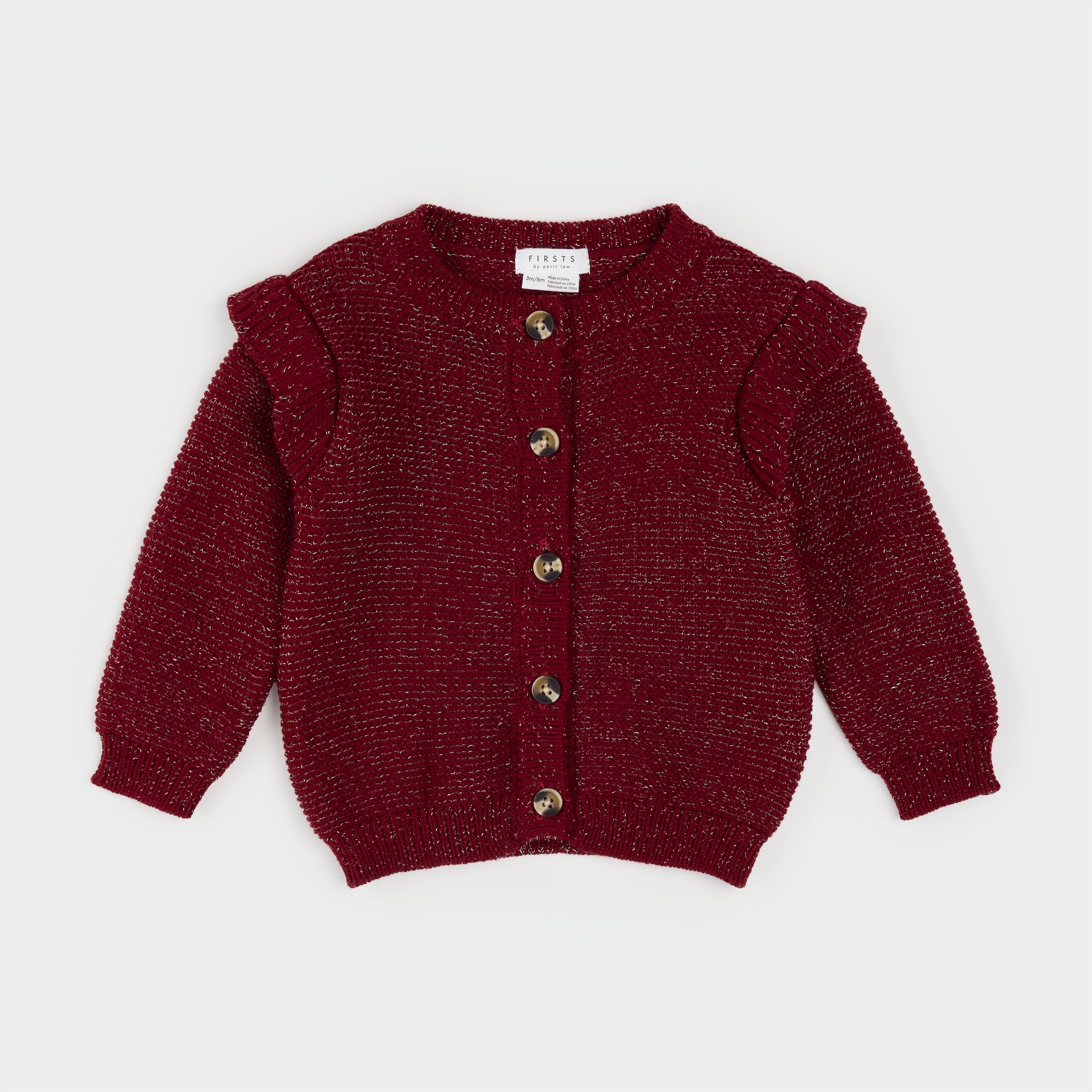 Poinsettia Red Sweater Knit Cardigan