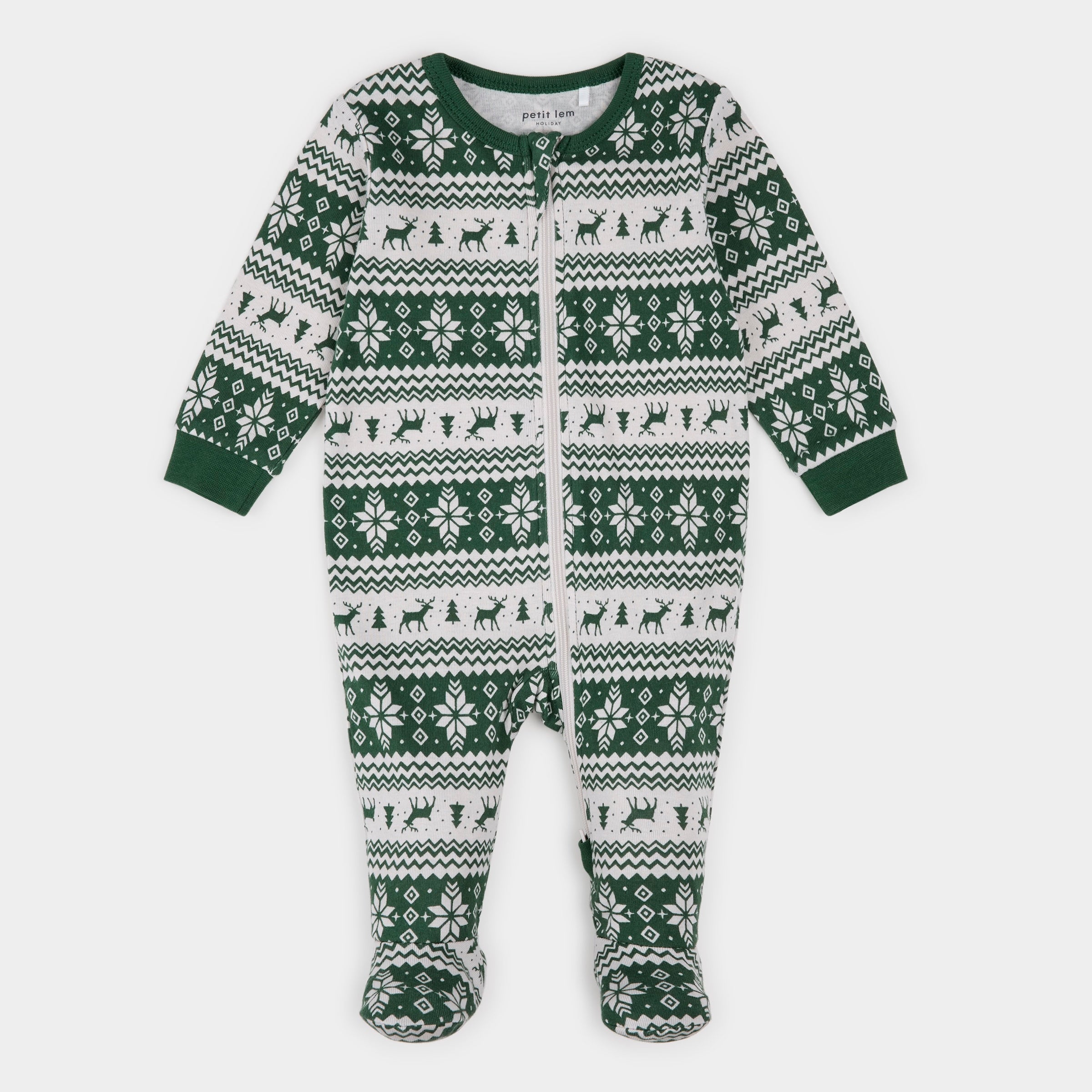 Poinsettia Fair Isle Print Sleeper