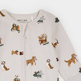 Santa Paws Print on Crème Sleeper