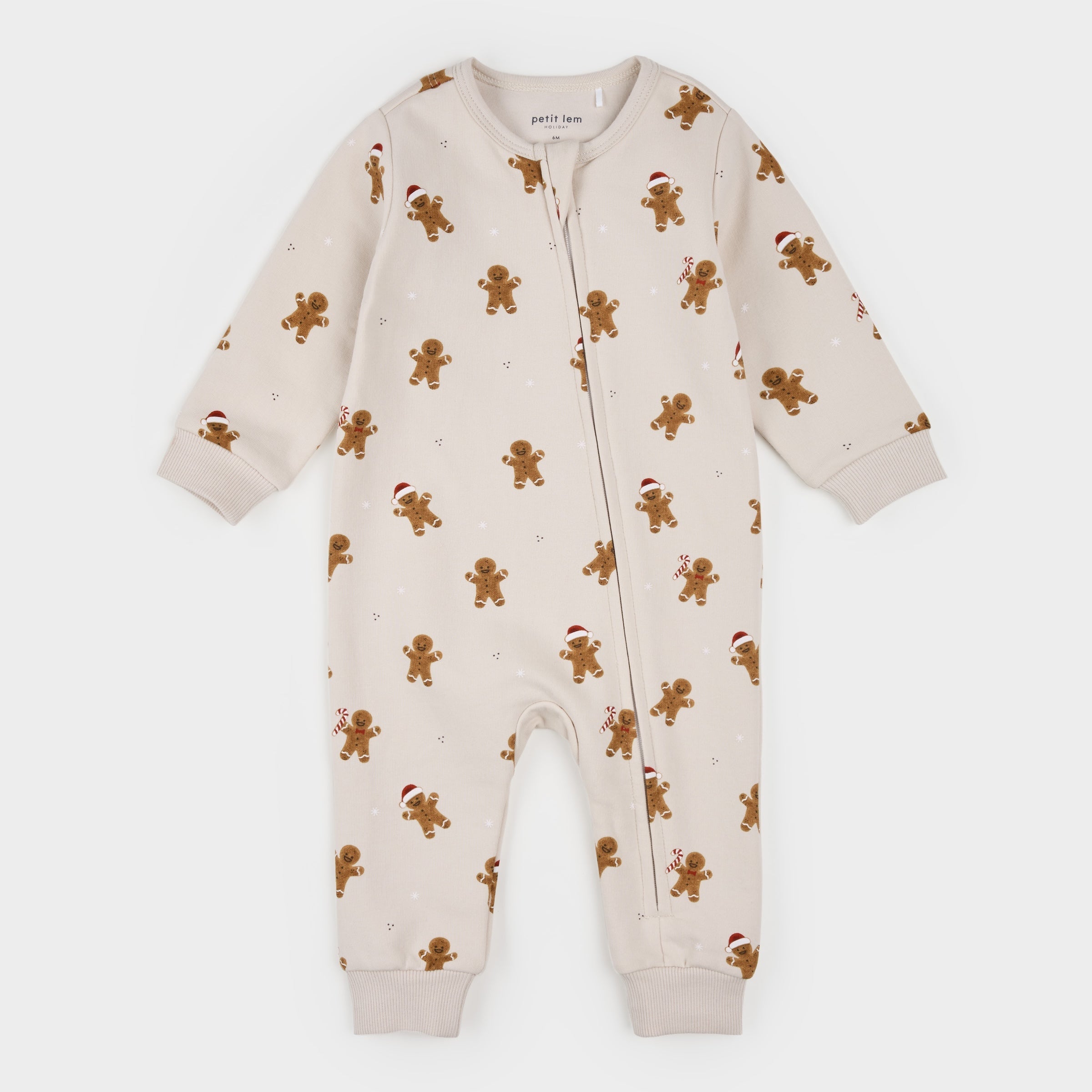 Merry Gingerbread Men on Crème Playsuit