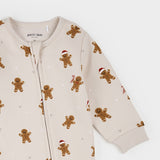 Merry Gingerbread Men on Crème Playsuit