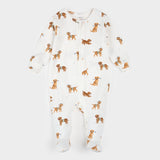 Golf Pups Footed Sleeper (Off-White)