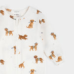 Golf Pups Footed Sleeper (Off-White)
