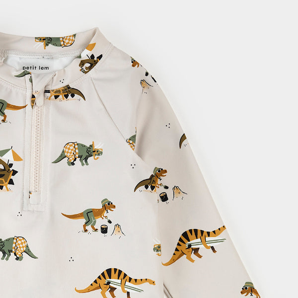 Beach Dinos & Sage Rashguard Set