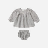 Mia Top + Bloomer Set (Midnight Gingham)