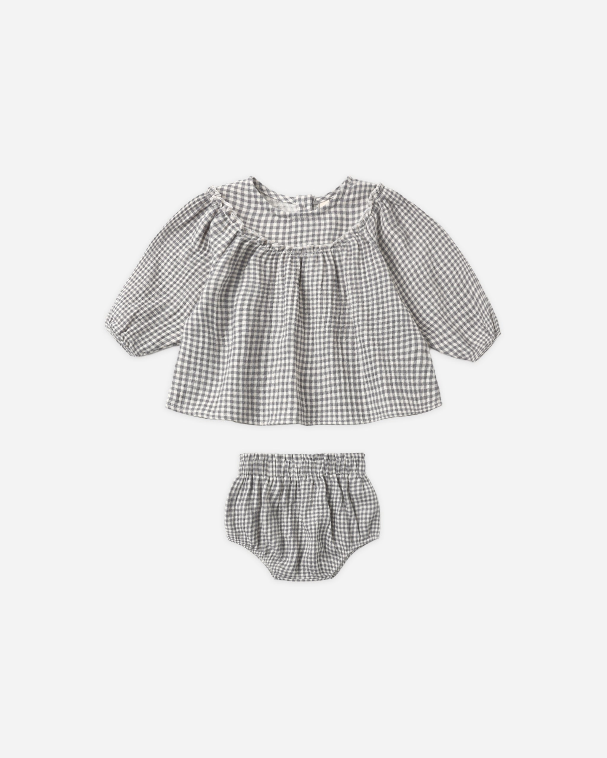 Mia Top + Bloomer Set (Midnight Gingham)