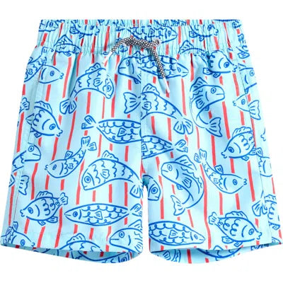 Little Fishy Kids Swim Shorts (Blue)