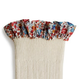 Elisabeth Ribbed Ruffle Knee High Socks (Doux Agneaux)